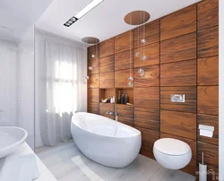 Bathroom Tiles And Wood Photo