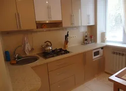 Photo of kitchen interior in an ordinary apartment photo