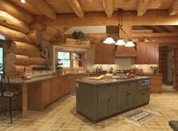 Кухня Для Дома Из Бревна Фото