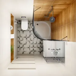 Ҳаммом бо душ 2x2 тарҳи ҳуҷраи тарҳи