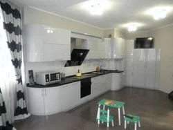 Kitchen interior with ventilation duct photo