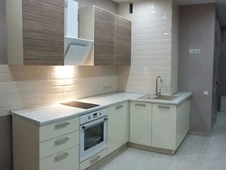 Kitchen interior with ventilation duct photo