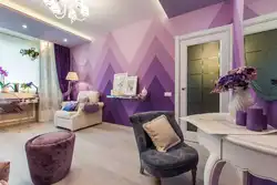 Combination Of Lavender Color In The Bedroom Interior