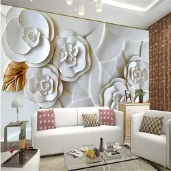 Modern 3D wallpaper for living room photo
