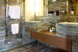 Bathroom design flexible stone