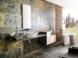 Bathroom design flexible stone