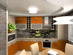 Kitchen interior in a panel house for a two-room apartment