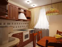 Інтэр'ер кухні ў панэльным доме для двухпакаёвай