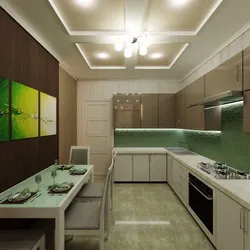 Kitchen interior in a panel house for a two-room apartment