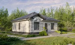 Design of a one-story house with two bedrooms