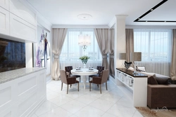 Design kitchen living room 30 in a house with access to the terrace