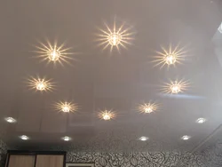 How to arrange lamps on the ceiling in the bedroom photo