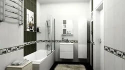 Small bathroom design with white tiles