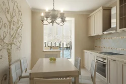 Wallpaper for kitchen interior design with light