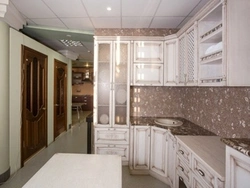 Kitchen bleached oak in the interior photo