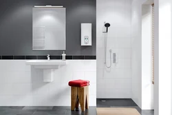 Water heater in the bathroom interior