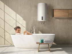 Water heater in the bathroom interior