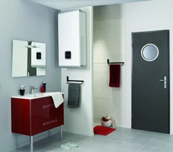 Water heater in the bathroom interior