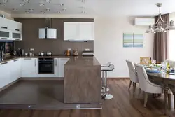 Kitchen floor in interior photo