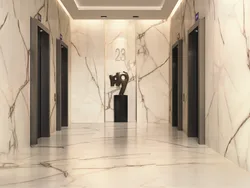 Porcelain tiles for the hallway floor design