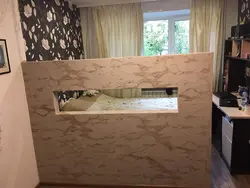 Flexible stone in the apartment photo