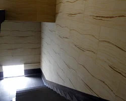 Flexible stone in the apartment photo