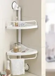 Corner shelf in the bathroom photo
