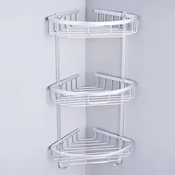 Corner shelf in the bathroom photo