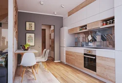 Interior Of A Square Kitchen In A Modern Style