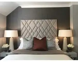 Headboard in the bedroom interior