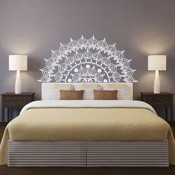 Headboard in the bedroom interior
