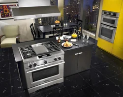 Kitchen interior with gas