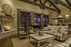 Living room design photo country style