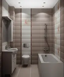 Finishing the toilet and bathroom with tiles photo design