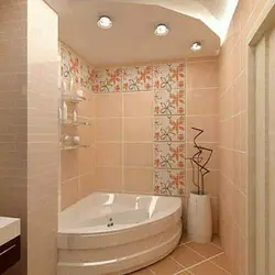 Finishing the toilet and bathroom with tiles photo design