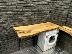 Countertops чӯбӣ барои акс ванна