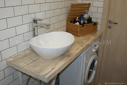 Countertops Чӯбӣ Барои Акс Ванна