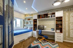 Design Of A Teenager'S Room In A Modern Style For A Boy In An Apartment