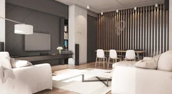 PVC panels in the living room interior
