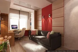 Living room office interior design photo