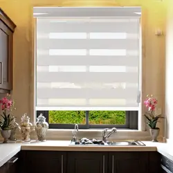 Mətbəx fotoşəkili üçün pərdələrin növləri