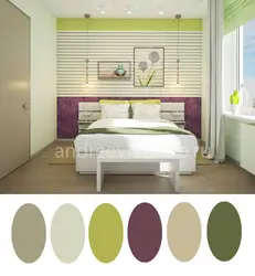 Color compatibility table for bedroom interior