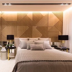 3D panels for walls in the interior photo bedroom