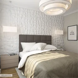 3D panels for walls in the interior photo bedroom