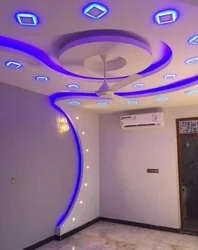 Гипсокартоннан жасалған пәтердегі төбелер фотосуреті
