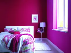 Bedroom interior fuchsia