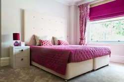 Bedroom interior fuchsia