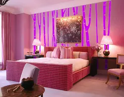 Bedroom interior fuchsia