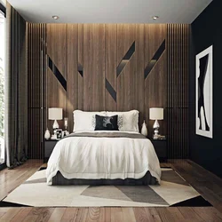 Bedrooms with wood paneling design