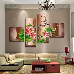 Panel on the wall in the living room in a modern style photo
